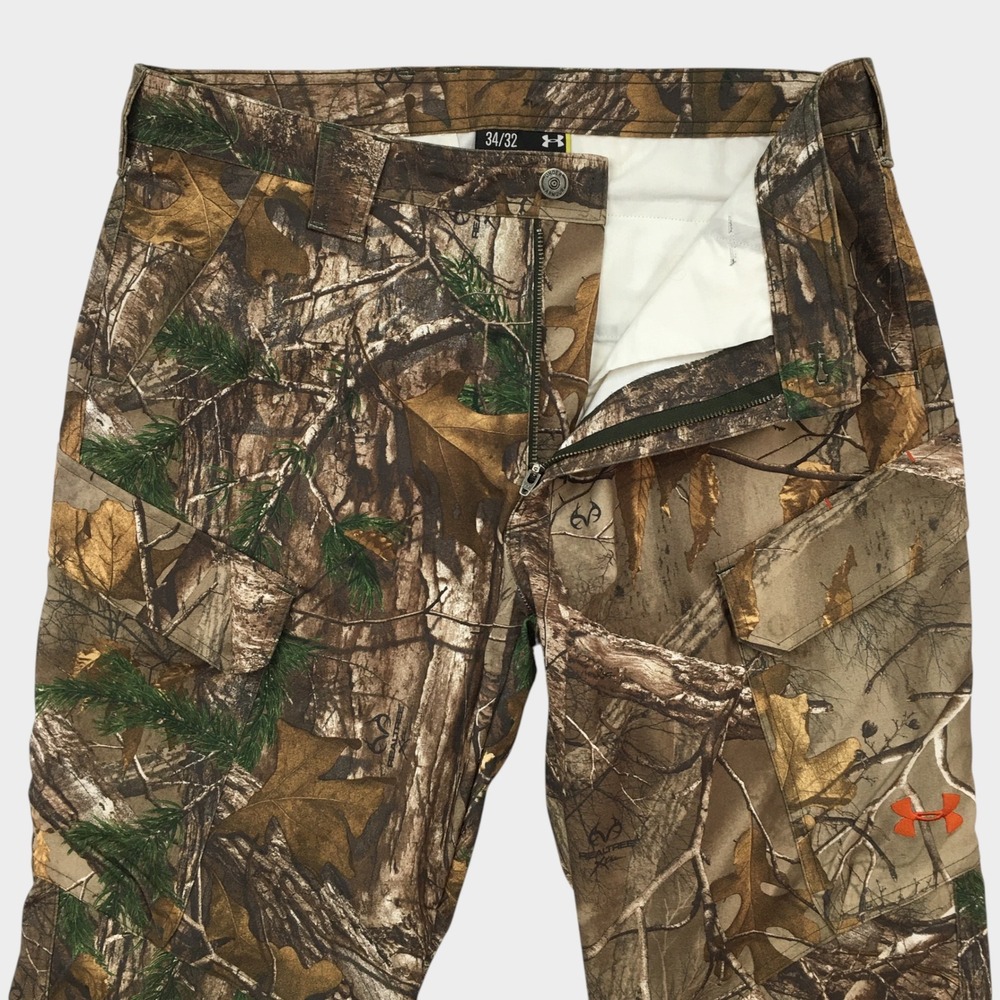Under Armour Mens Realtree Xtra Covert Camo Field Pants Cargo‎ Hunting 34x32